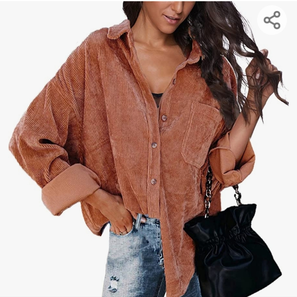 Womens oversized button down